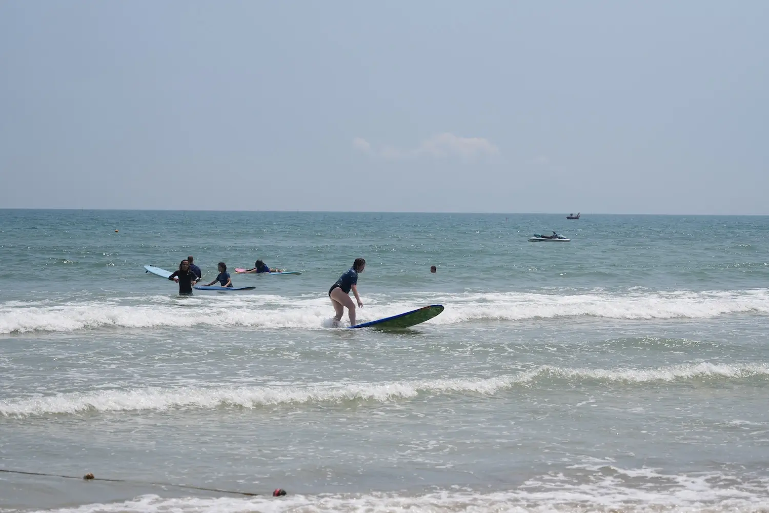 View of my attempt at surfing in Da Nang, Vietnam