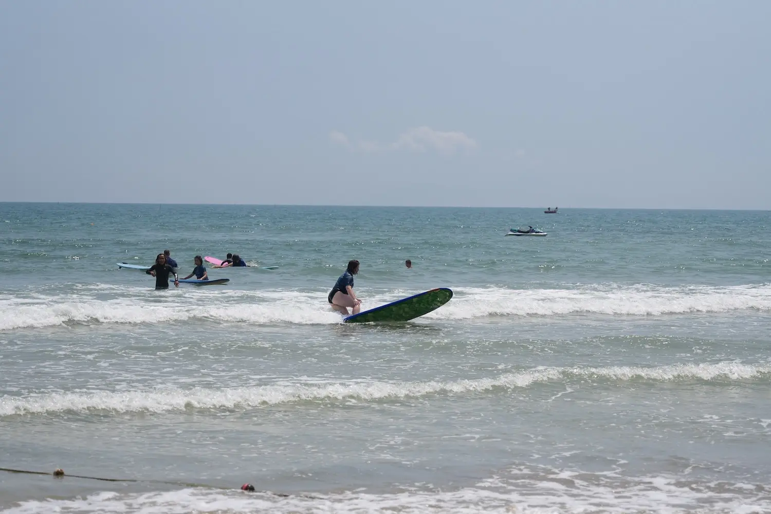 View of my attempt at surfing in Da Nang, Vietnam