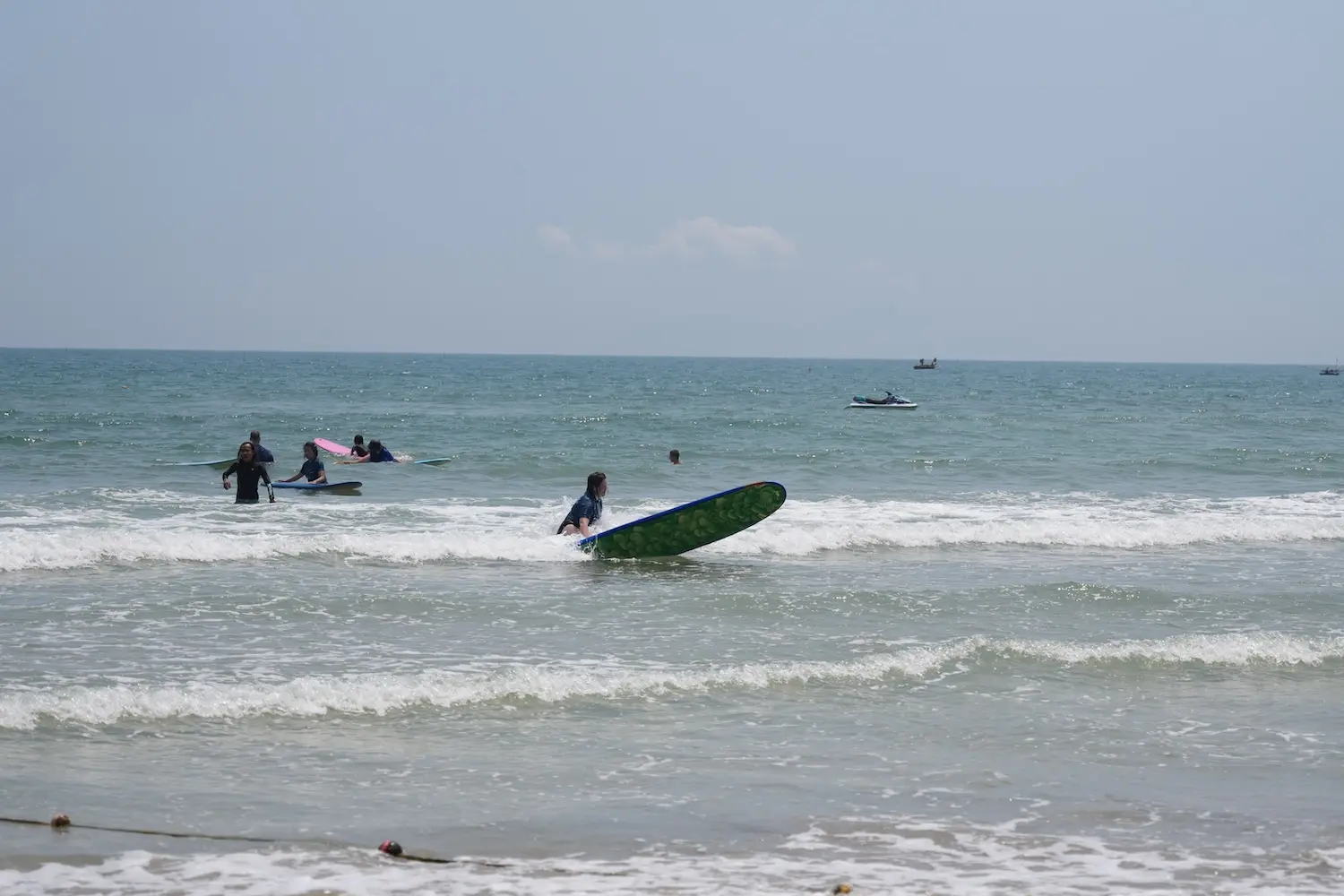 View of my attempt at surfing in Da Nang, Vietnam