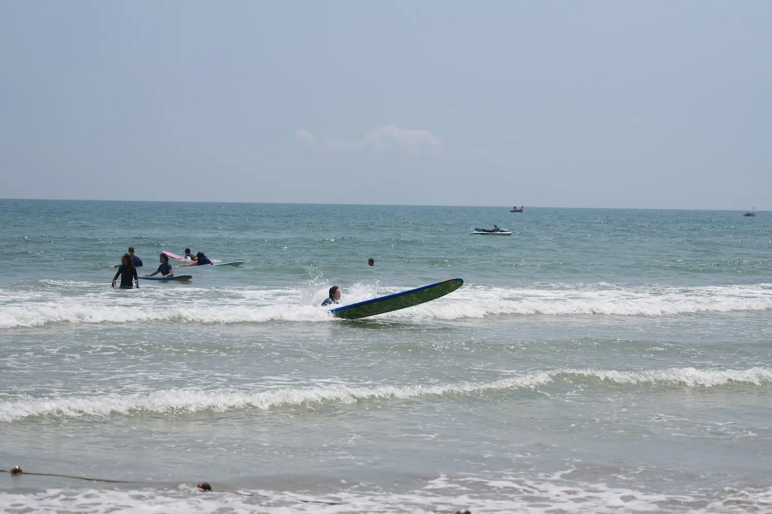 View of my attempt at surfing in Da Nang, Vietnam