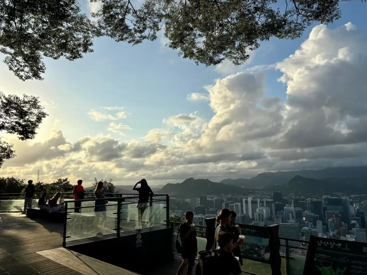 View from the hill of the Myeongdong Tower in Seoul, South Korea